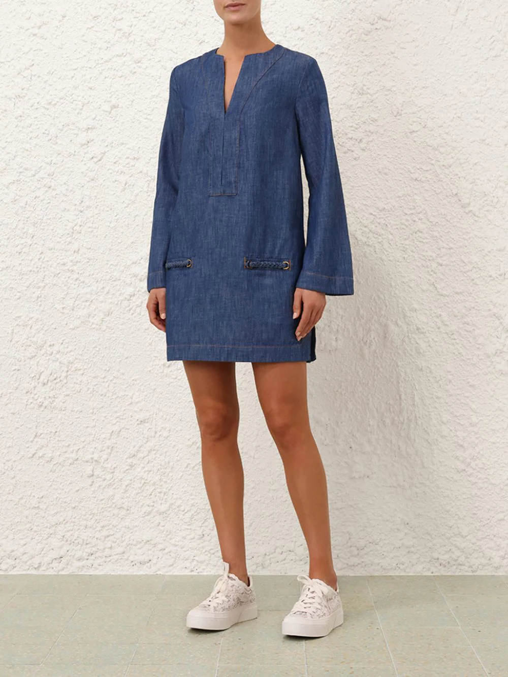 Railway Blue Wylie Denim Tunic Dress - Image 2