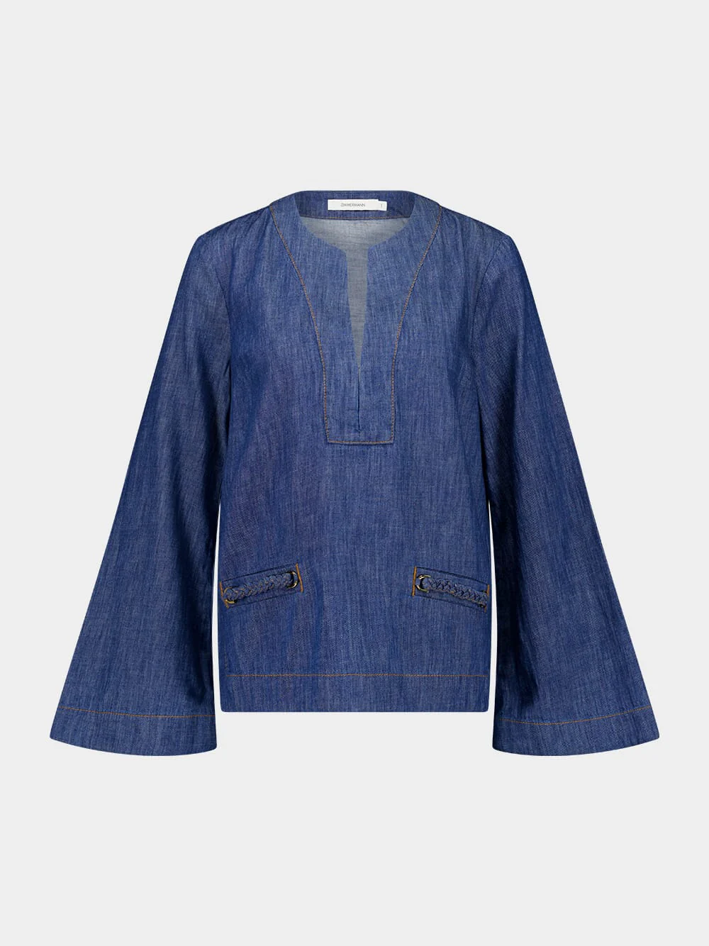 Railway Blue Wylie Denim Tunic Top