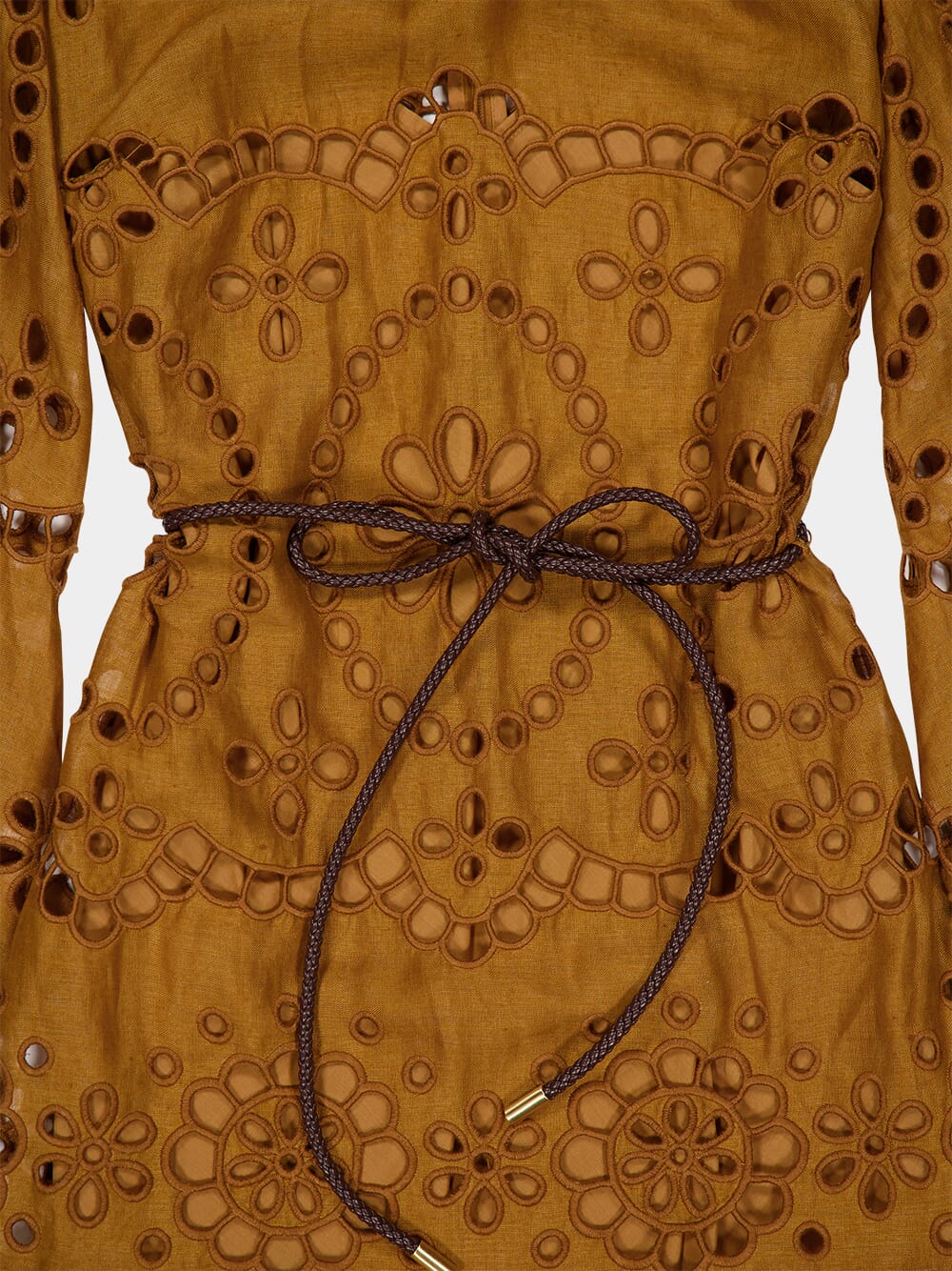 Tan Pop Embroidered Midi Dress - Image 5