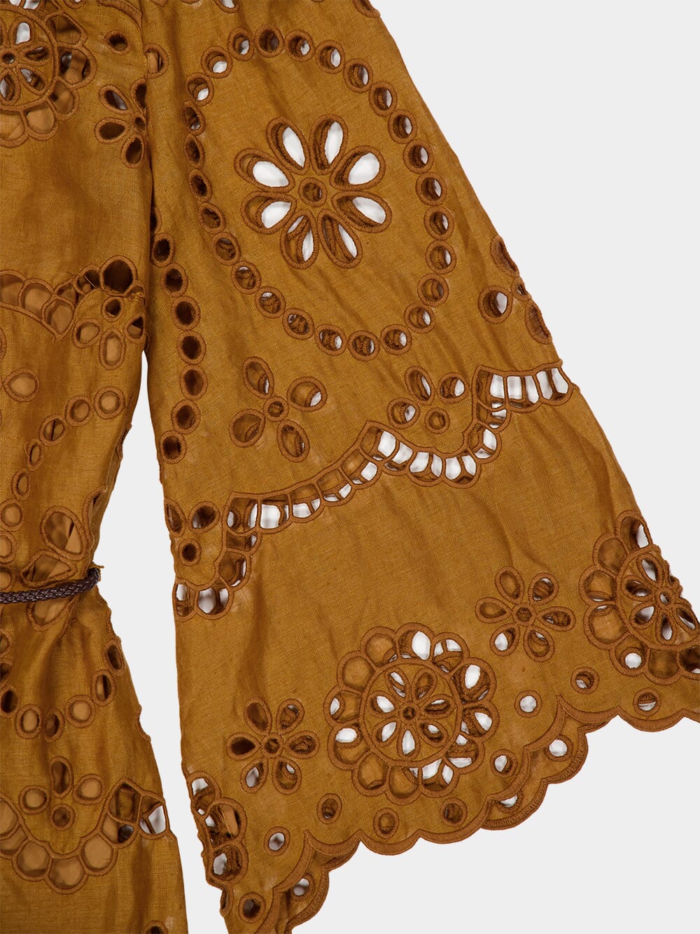 Tan Pop Embroidered Midi Dress - Image 6