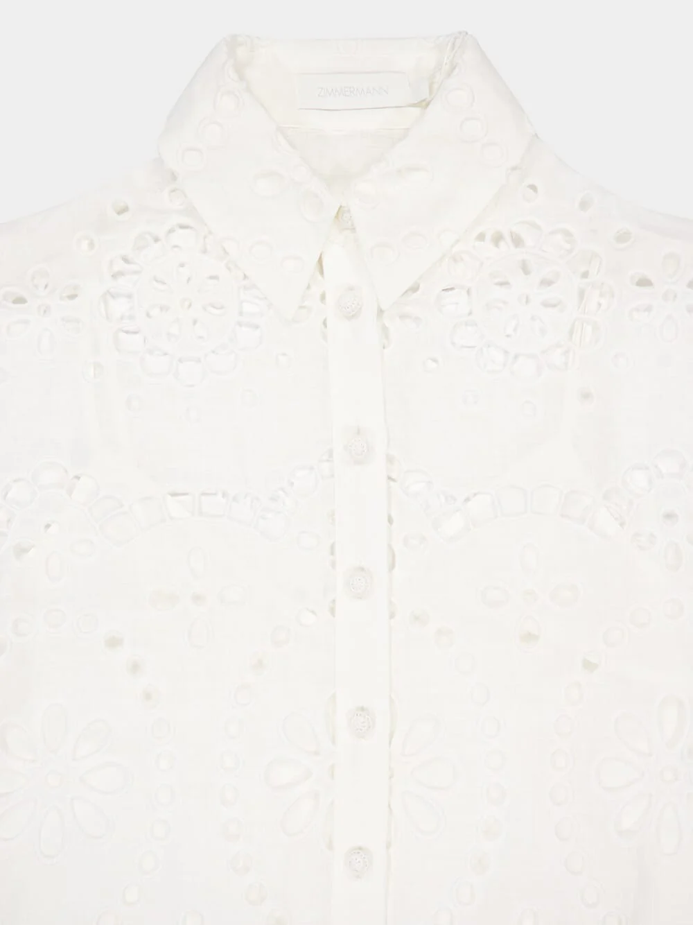 White Pop Embroidered Shirt - Image 3