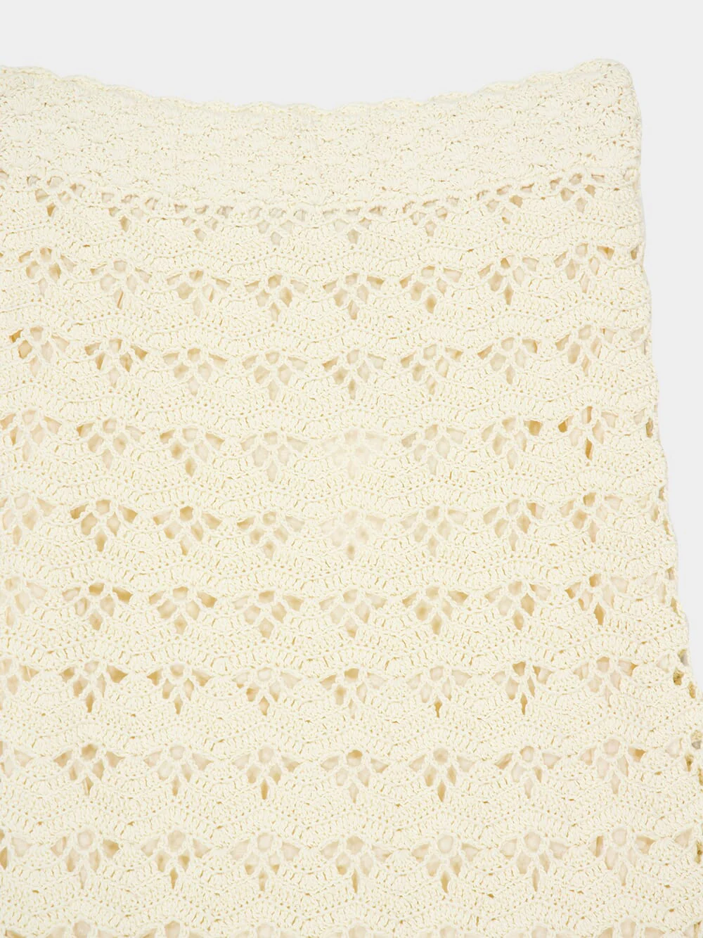 Cream and Black Rhiannon Crochet Midi Skirt - Image 5
