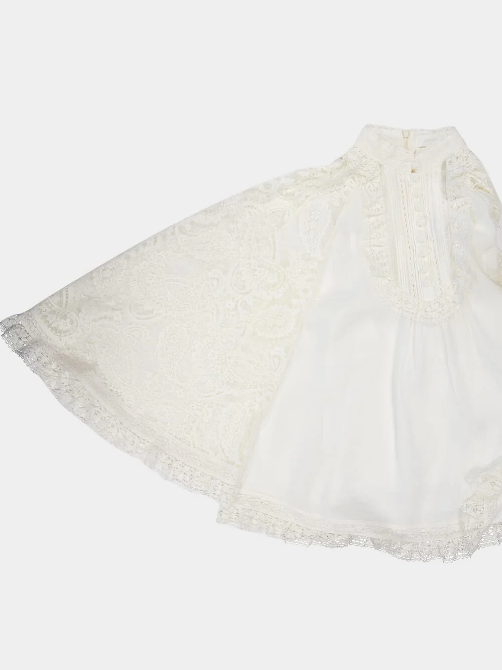 Cream Ascension Lace Yoke Ramie Tunic - Image 4