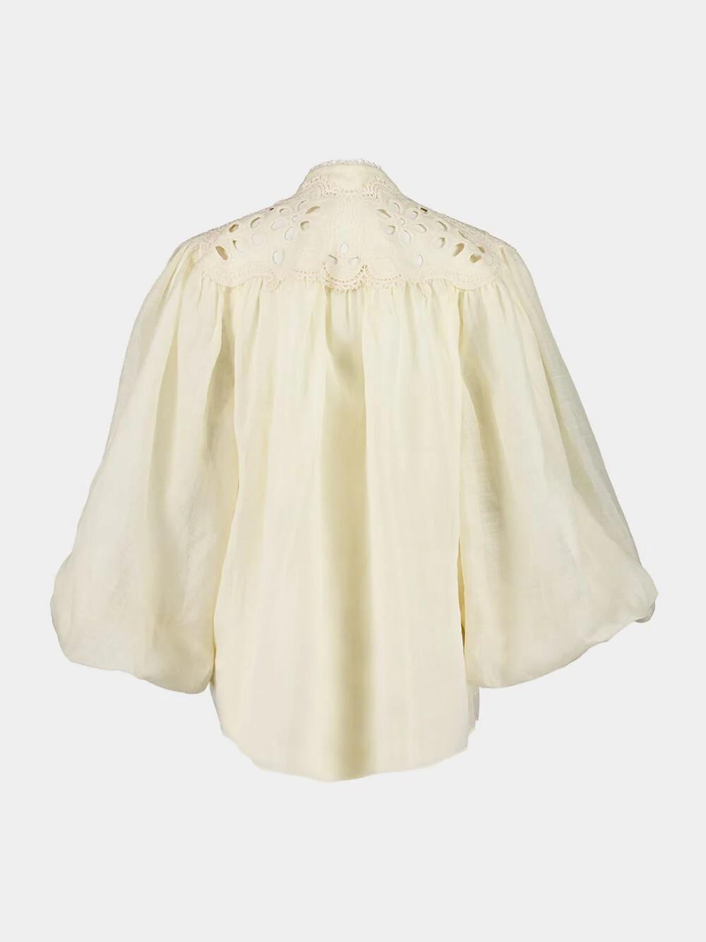 Cream Coco Embroidered Ramie Blouse - Image 4
