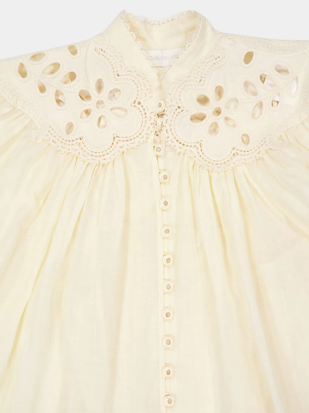Cream Coco Embroidered Ramie Blouse - Image 5