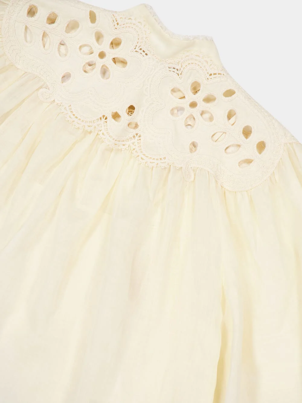 Cream Coco Embroidered Ramie Blouse - Image 6