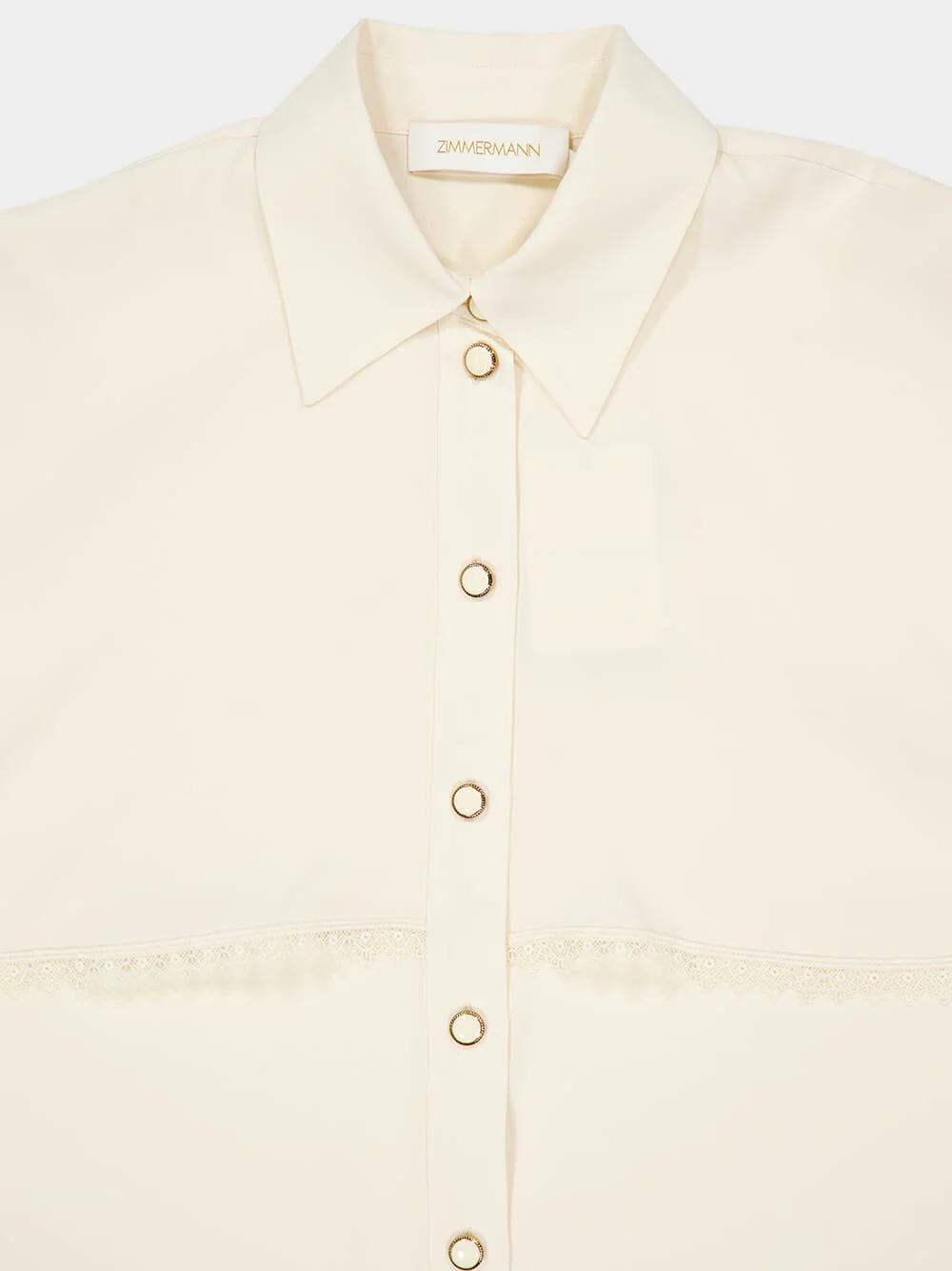 Cream Fringed Cape Blouse - Image 7