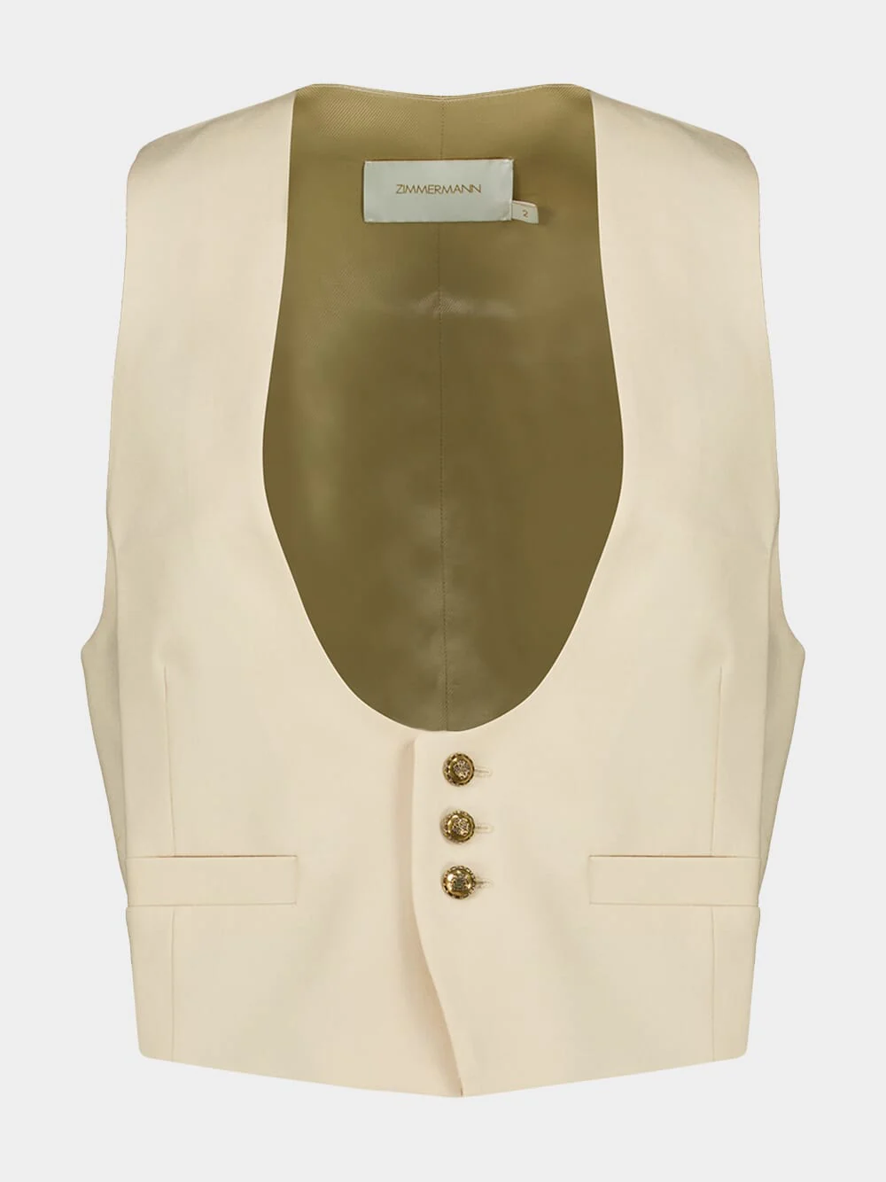 Cream Hypnotic Wool Vest