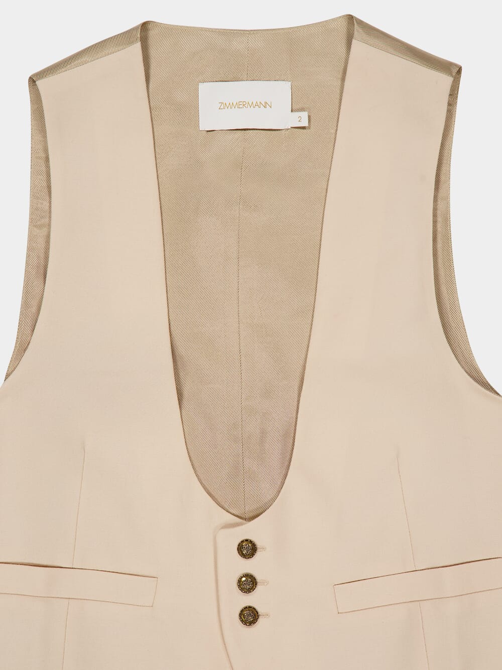 Cream Hypnotic Wool Vest - Image 5