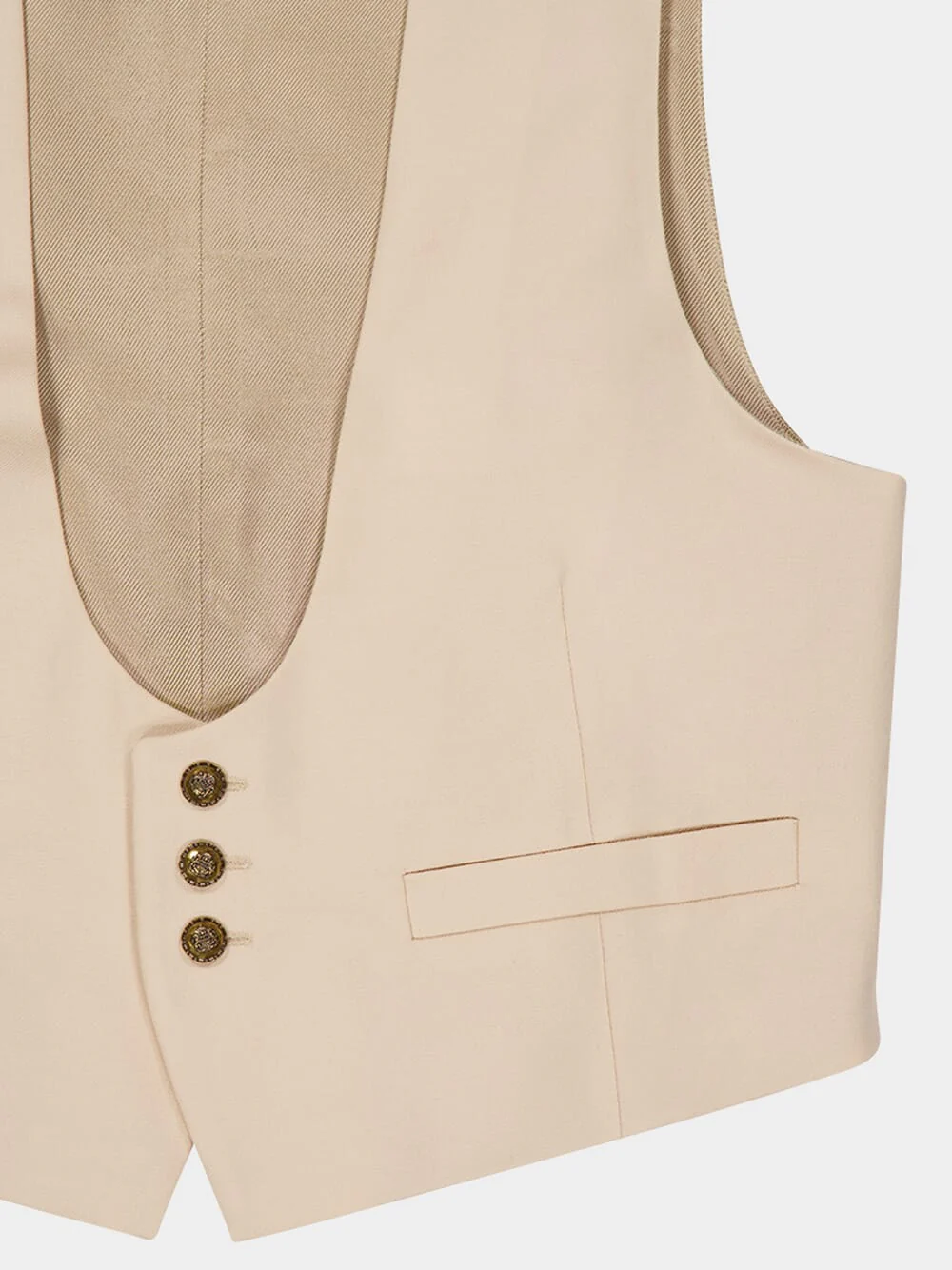 Cream Hypnotic Wool Vest - Image 6