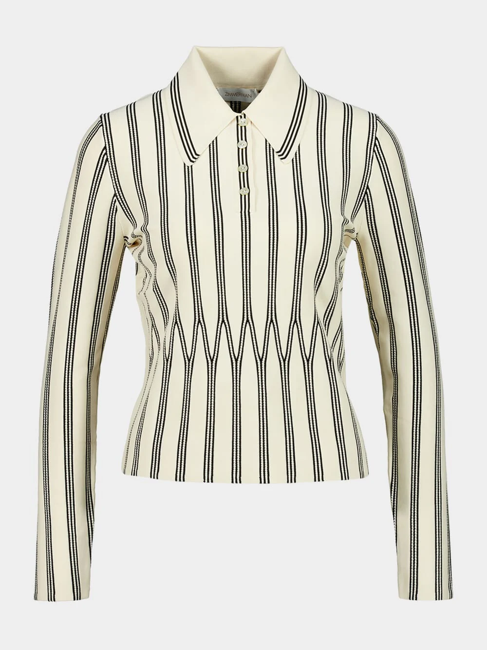 Cream Rebellion Striped Polo