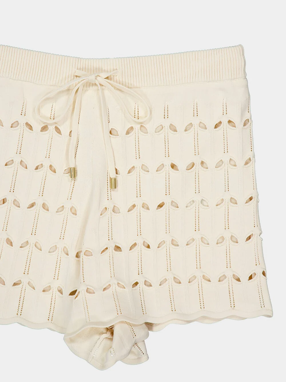 Cream Rhiannon Pointelle Shorts - Image 3