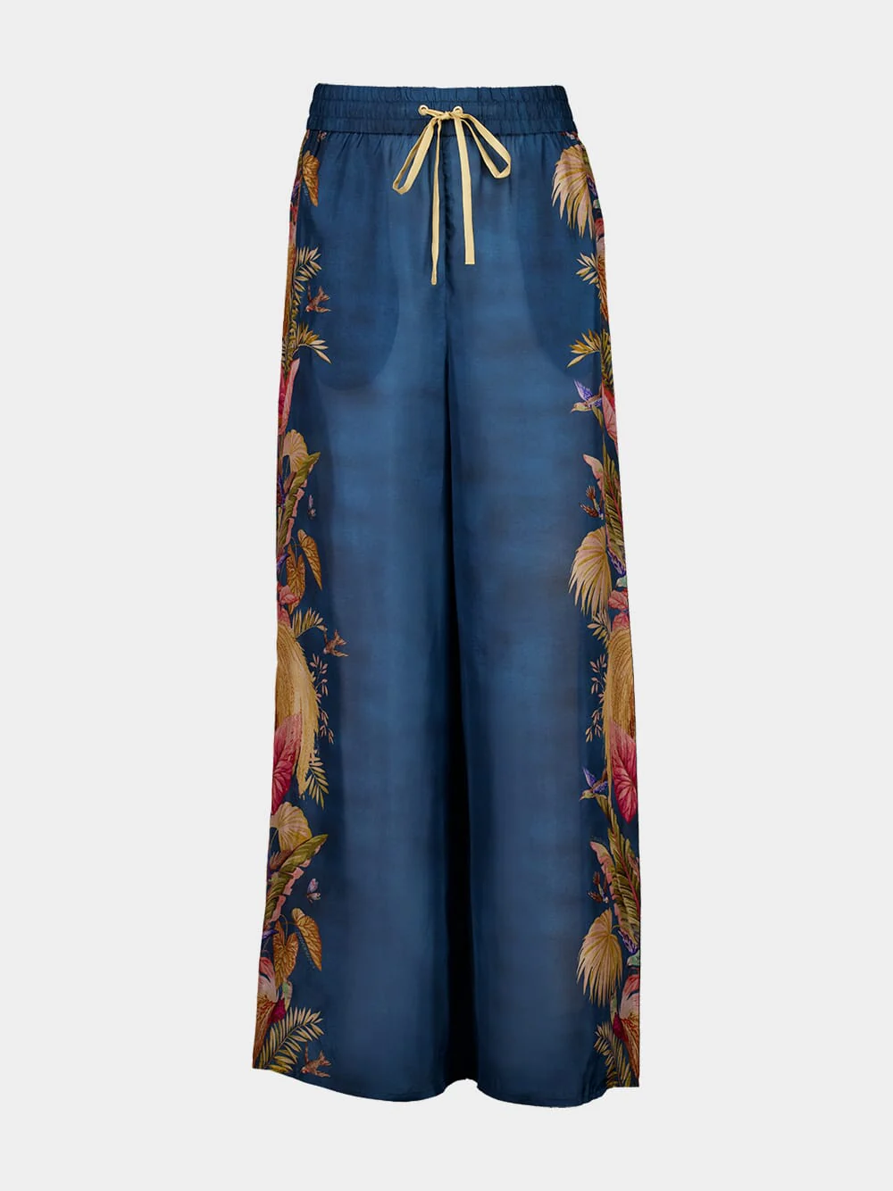 Dark Blue Palm Floral Ascension Pant