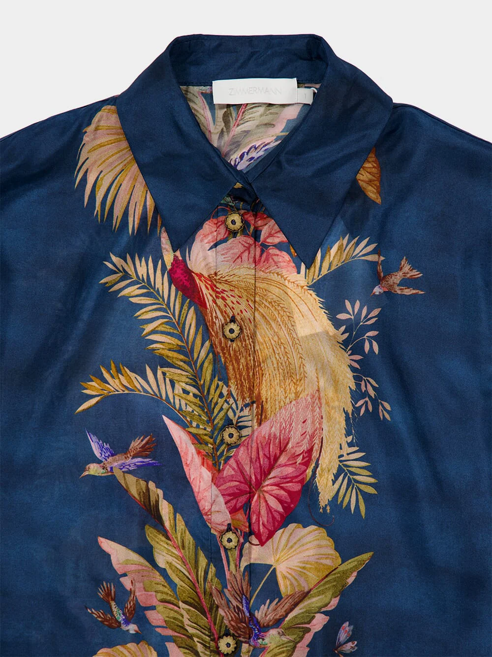 Dark Blue Palm Floral Ascension Shirt - Image 4