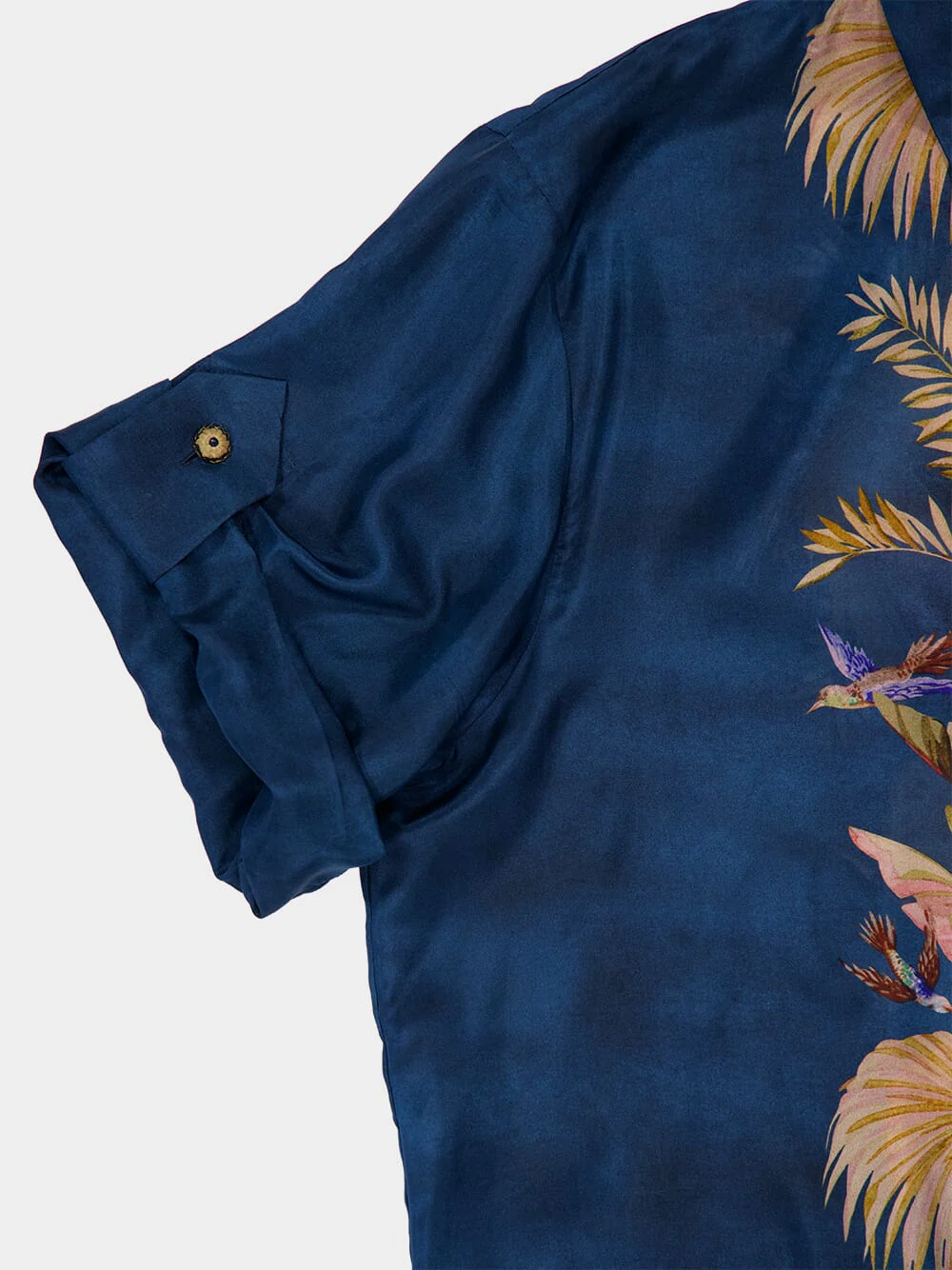 Dark Blue Palm Floral Ascension Shirt - Image 5