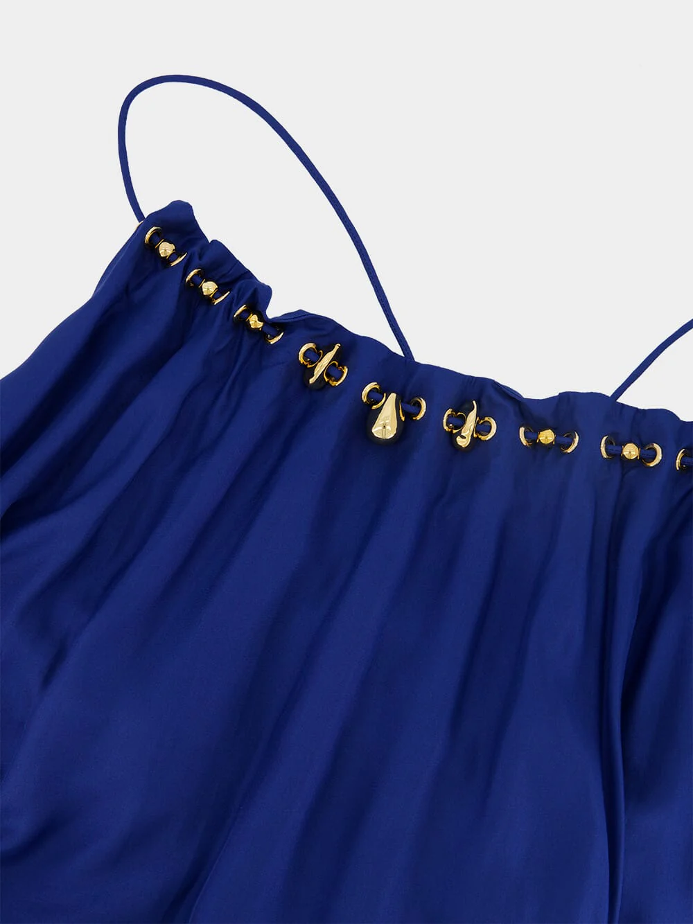 Dark Cobalt Aster Silk Maxi Dress - Image 5