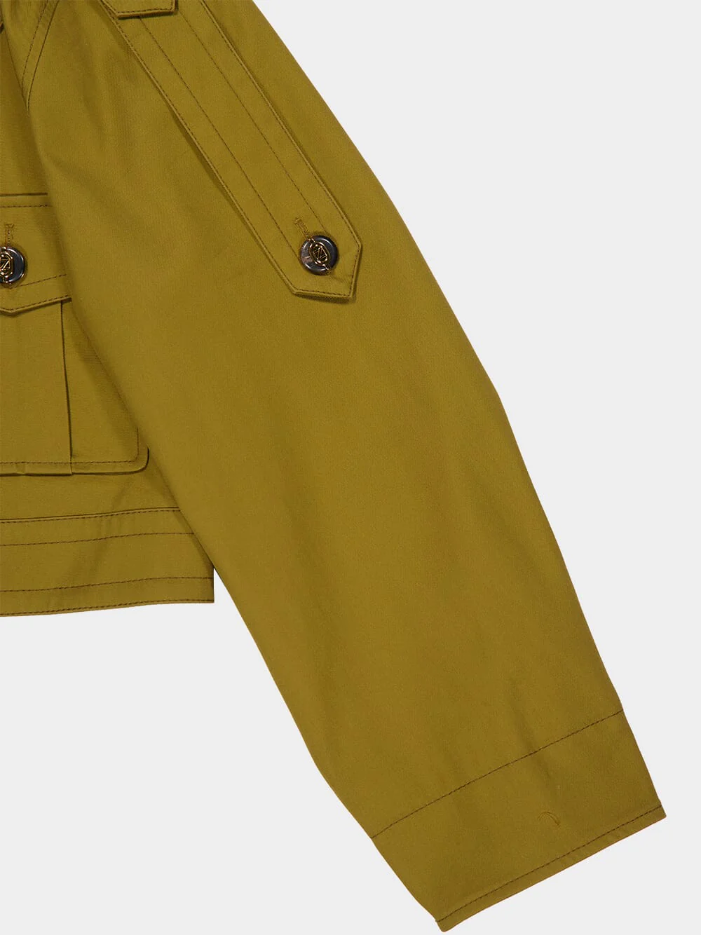 Dark Khaki Luna Drill Cargo Jacket - Image 6