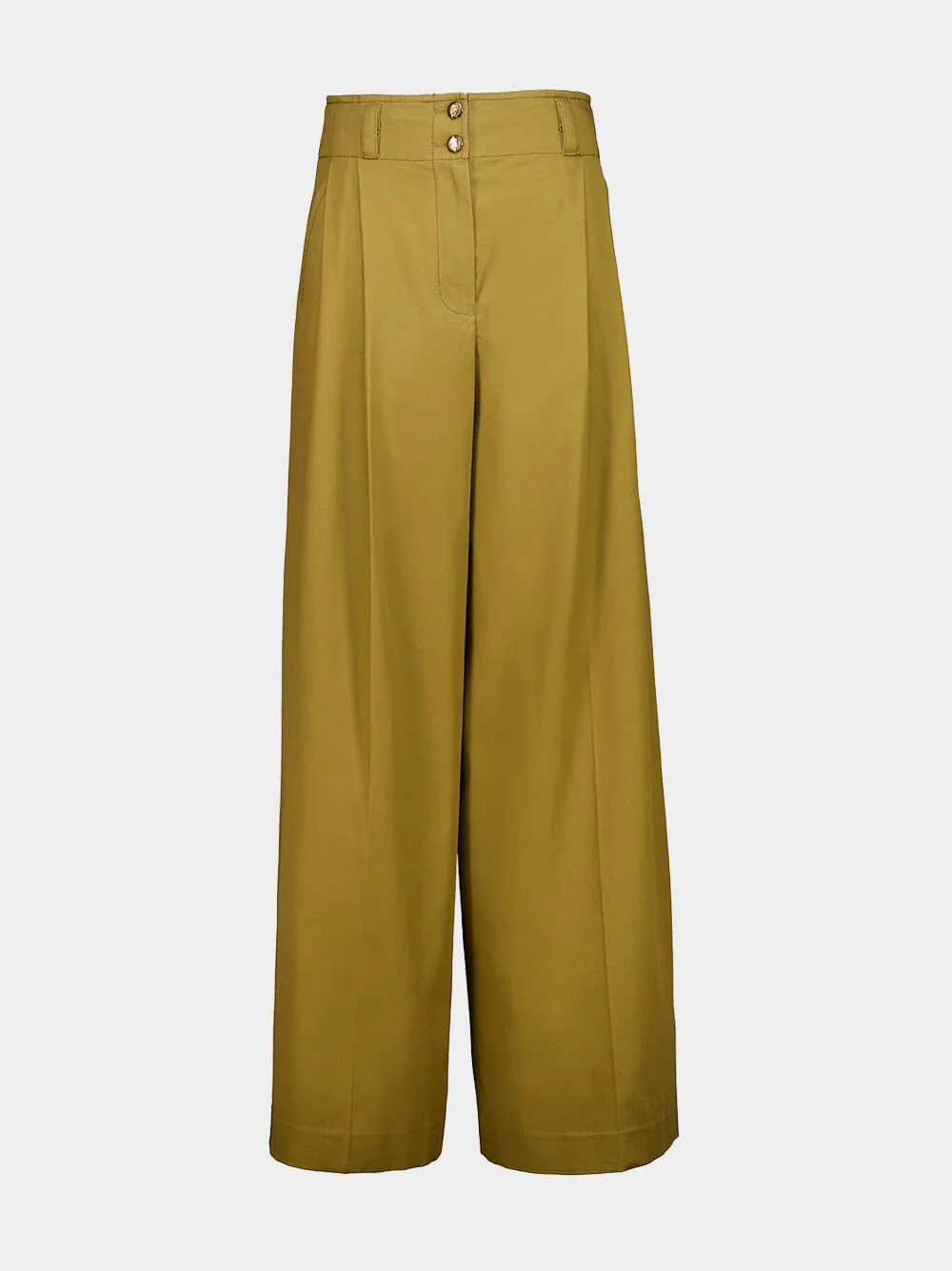 Dark Khaki Luna Tailored Wide-Leg Trousers - Image 2