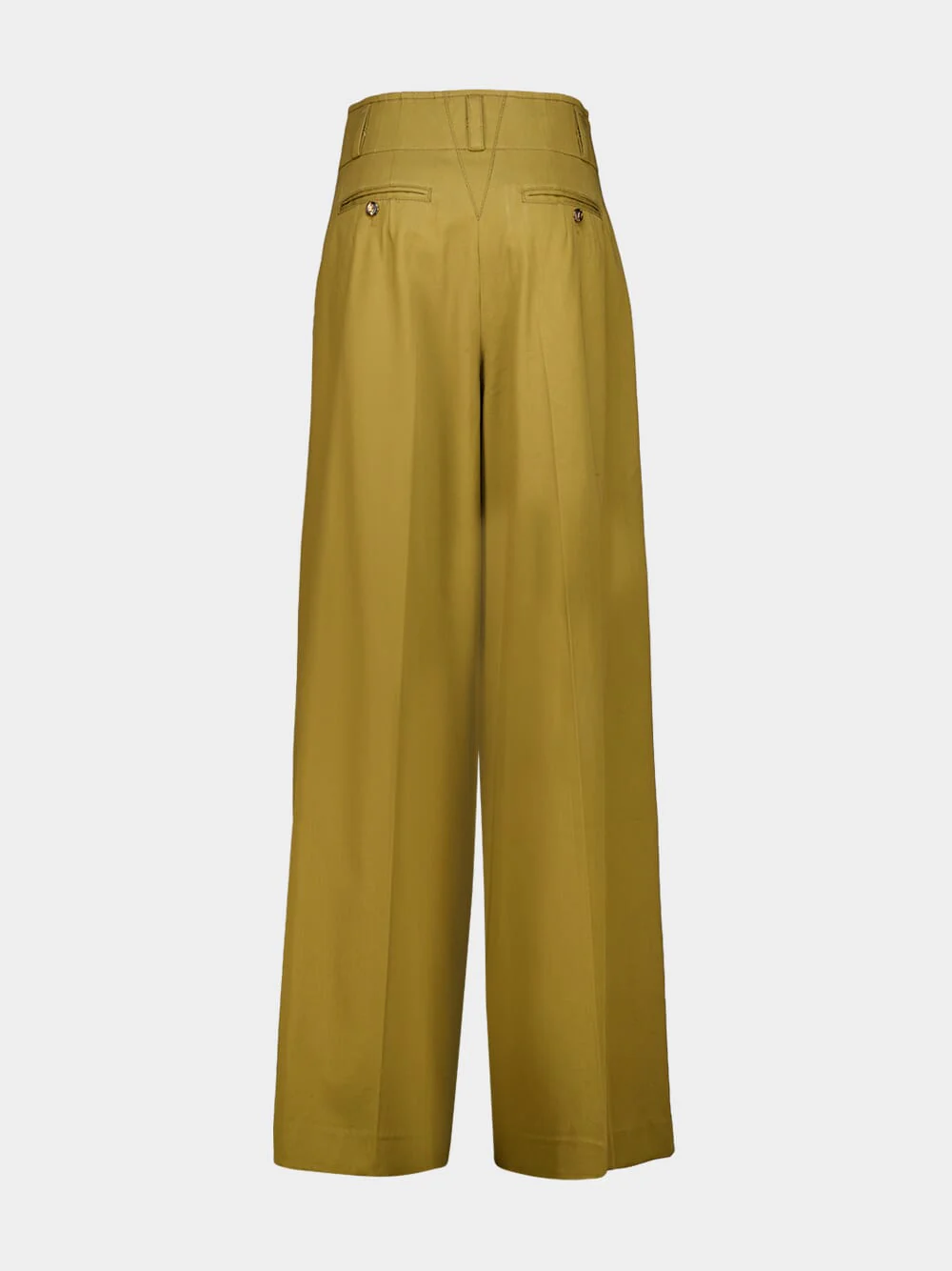 Dark Khaki Luna Tailored Wide-Leg Trousers - Image 4