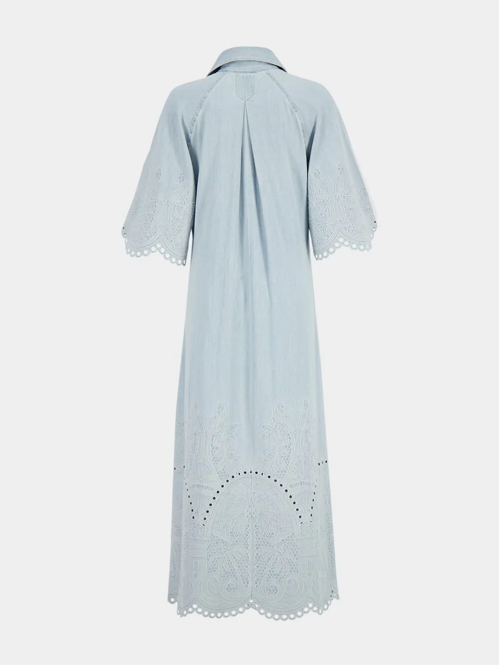 Daylight Ice Storm Denim Midi Dress - Image 4