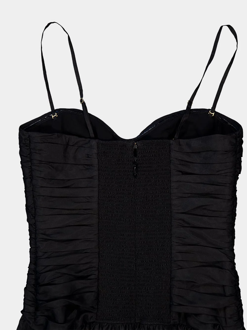 Black Aster Silk Midi Dress - Image 4