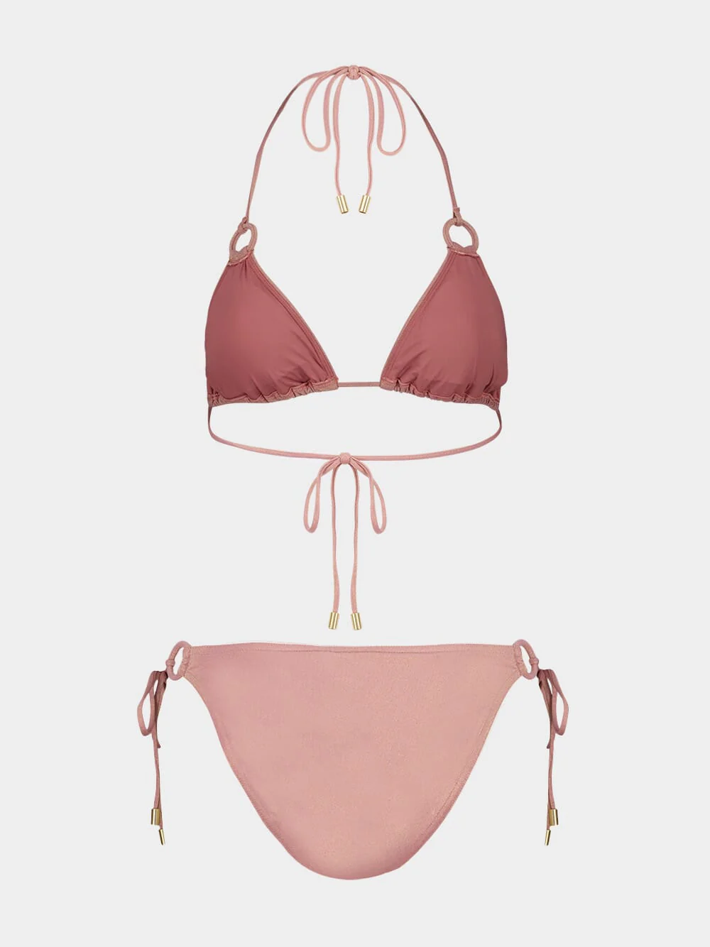 Dusty Pink Rhiannon Metallic Ring Bikini - Image 3