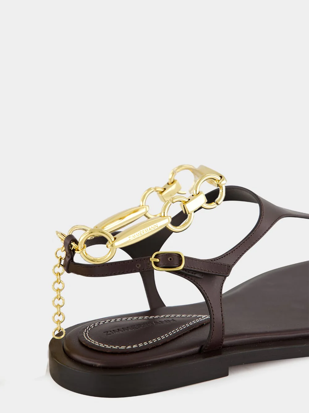 Espresso Wild Leather Sandal - Image 7