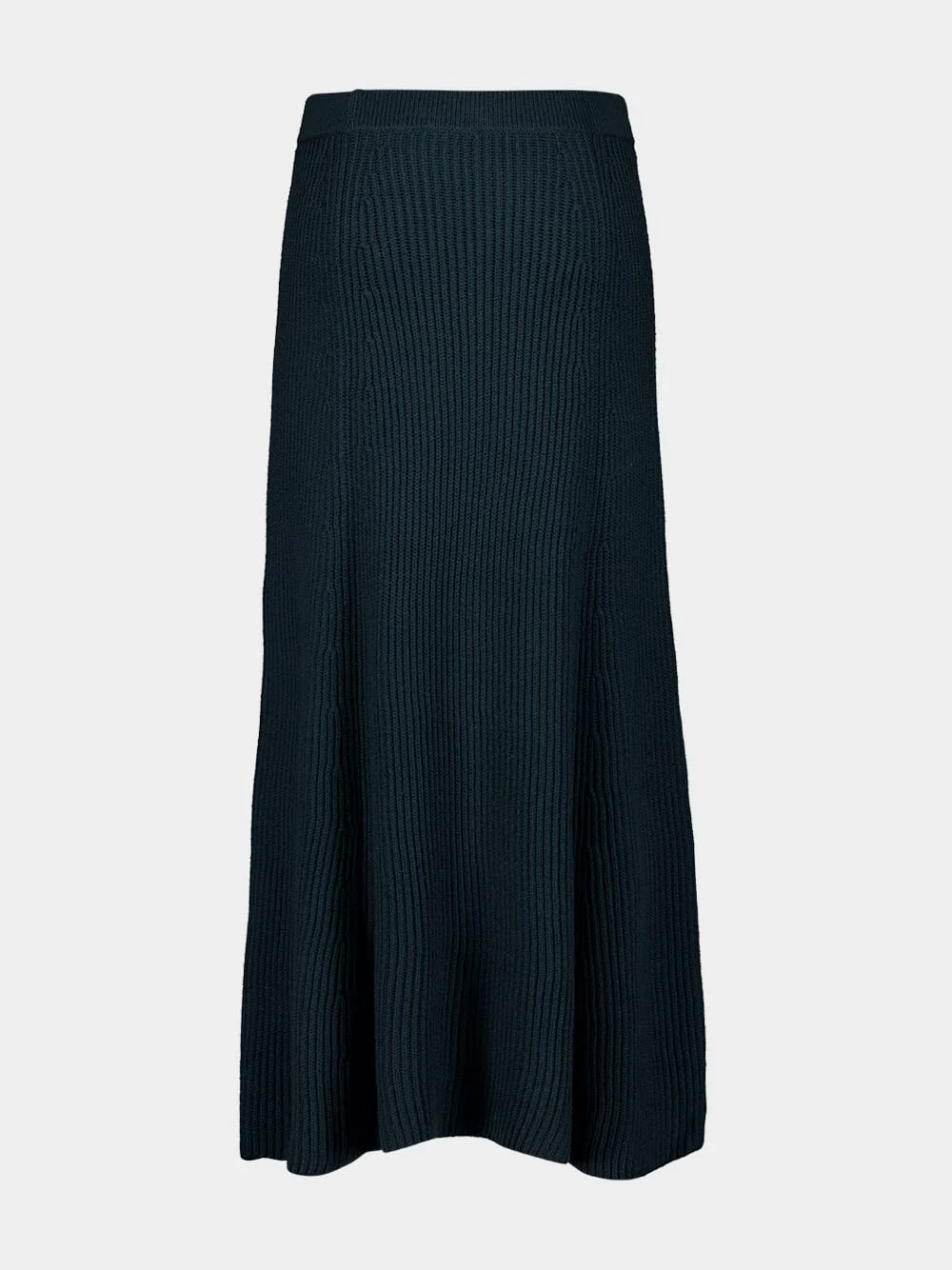 Forest Green Knit Midi Skirt - Image 3