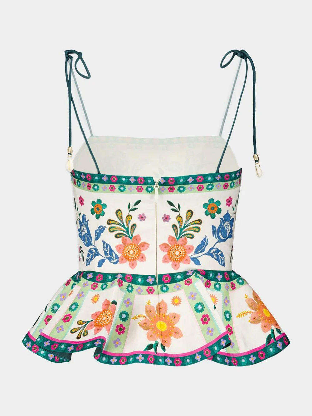 Ginger Floral-Print Linen Top - Image 2