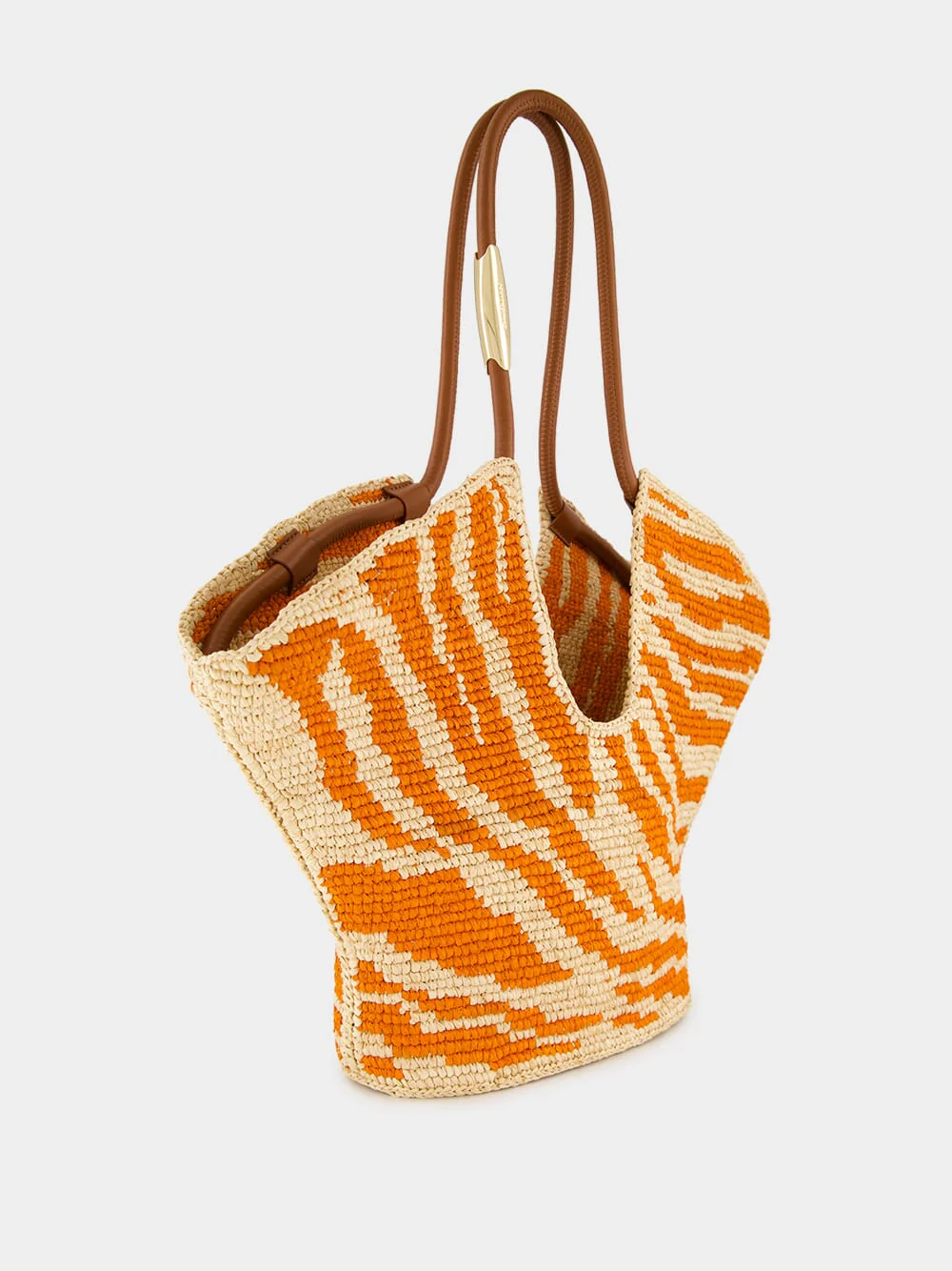 Goldentime Orange Zebra Medium Tote - Image 3