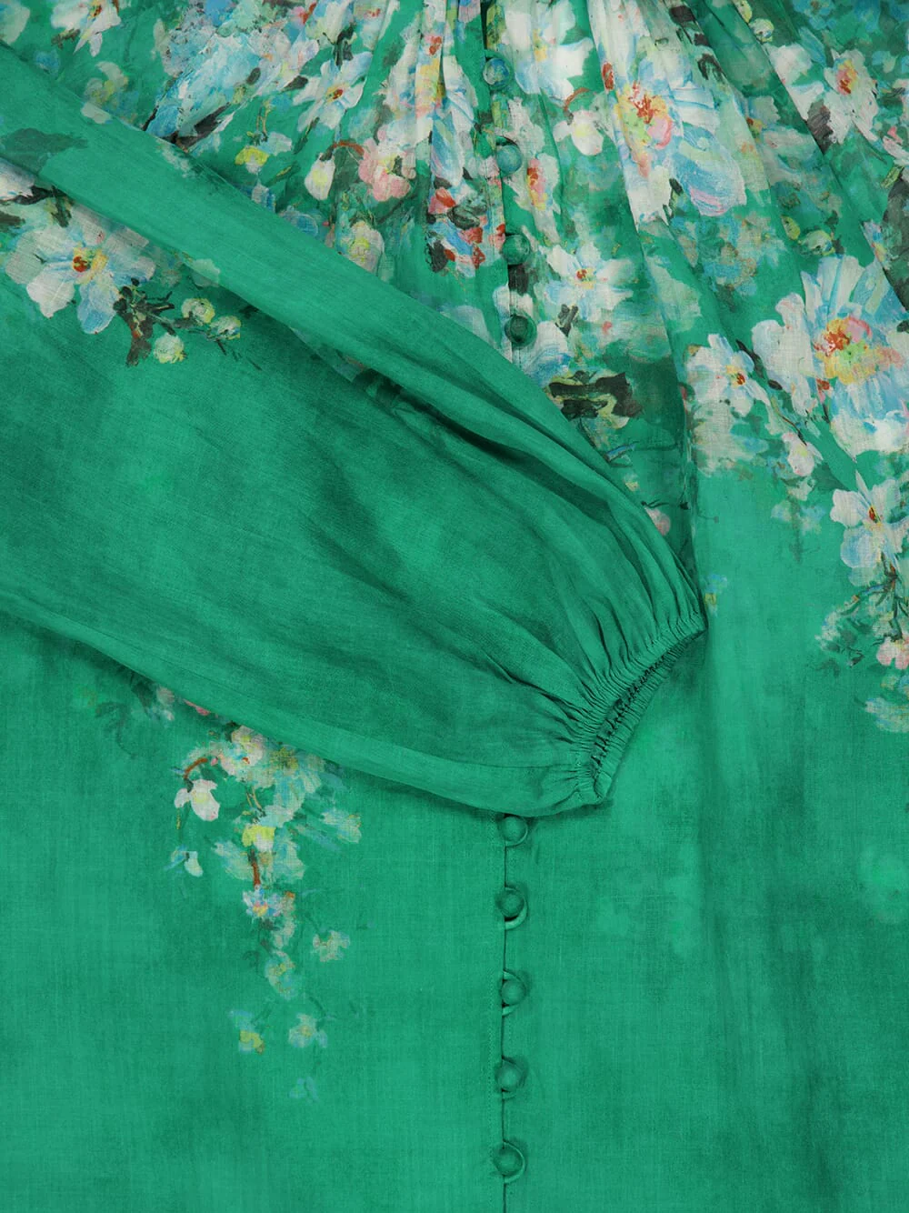 Green Floral Everley Billow Blouse - Image 4