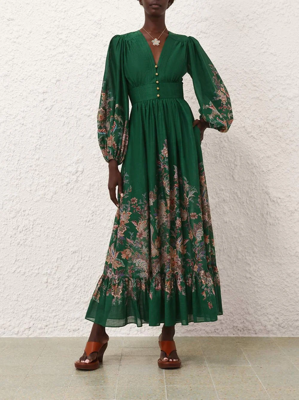 Green Multi Paisley Rhiannon Maxi Dress - Image 2