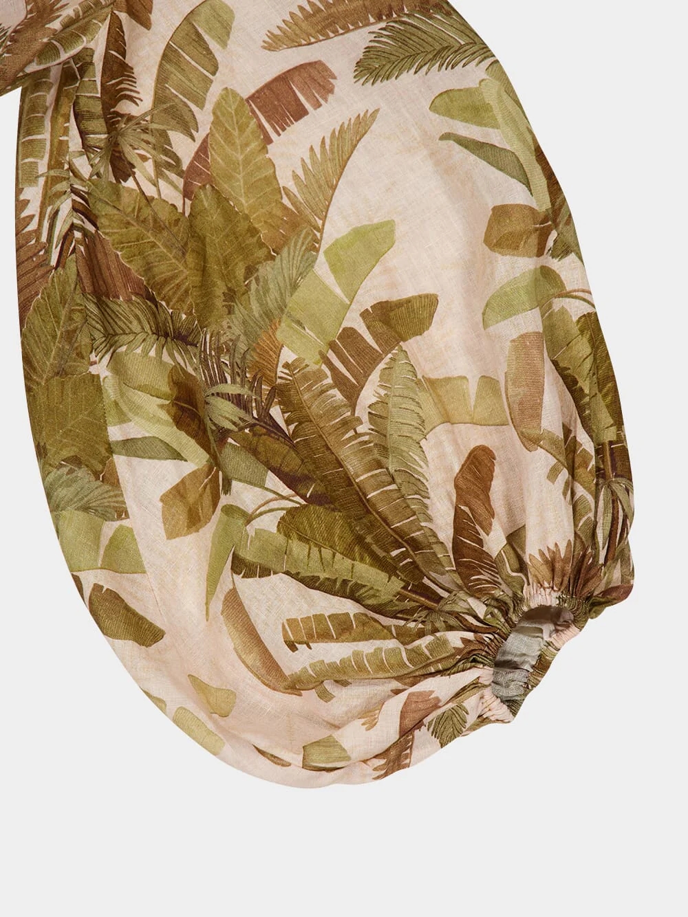 Green Palm Ascension Linen Midi Dress - Image 6