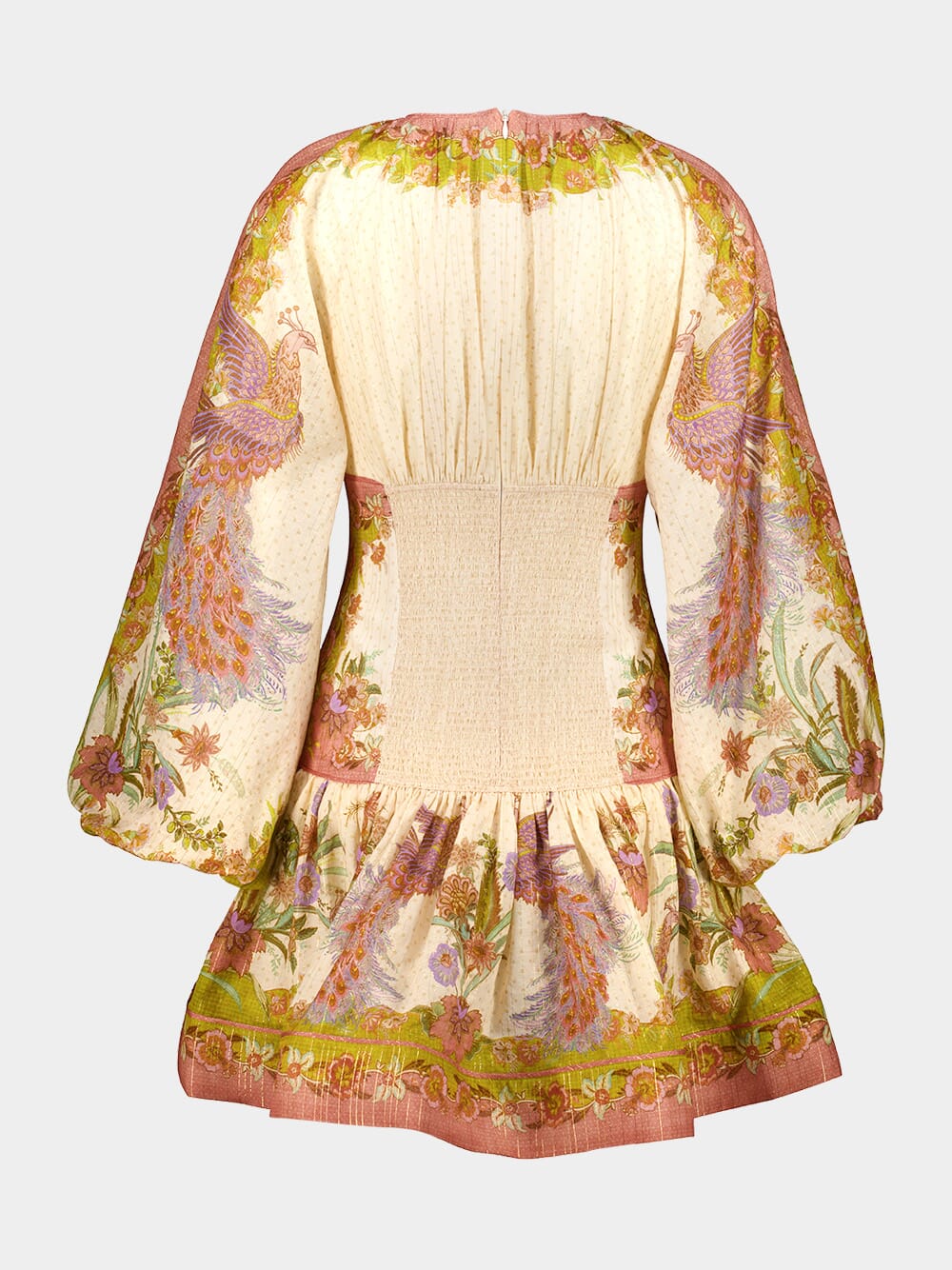 Indra Chartreuse Floral Mini Dress - Image 3
