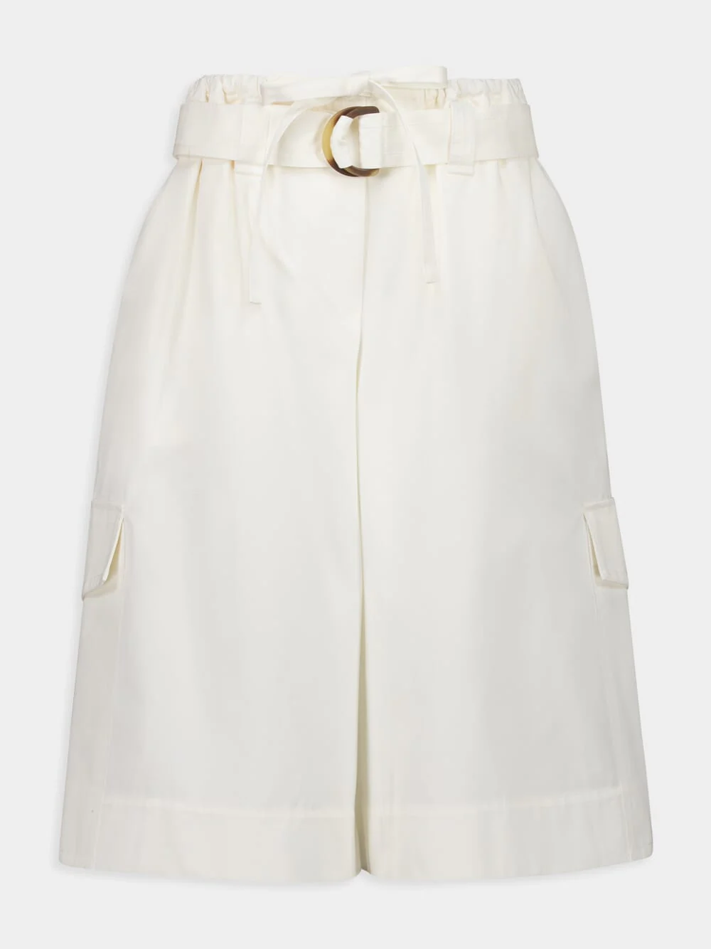 Ivory Illuminate Cotton Bermuda Shorts