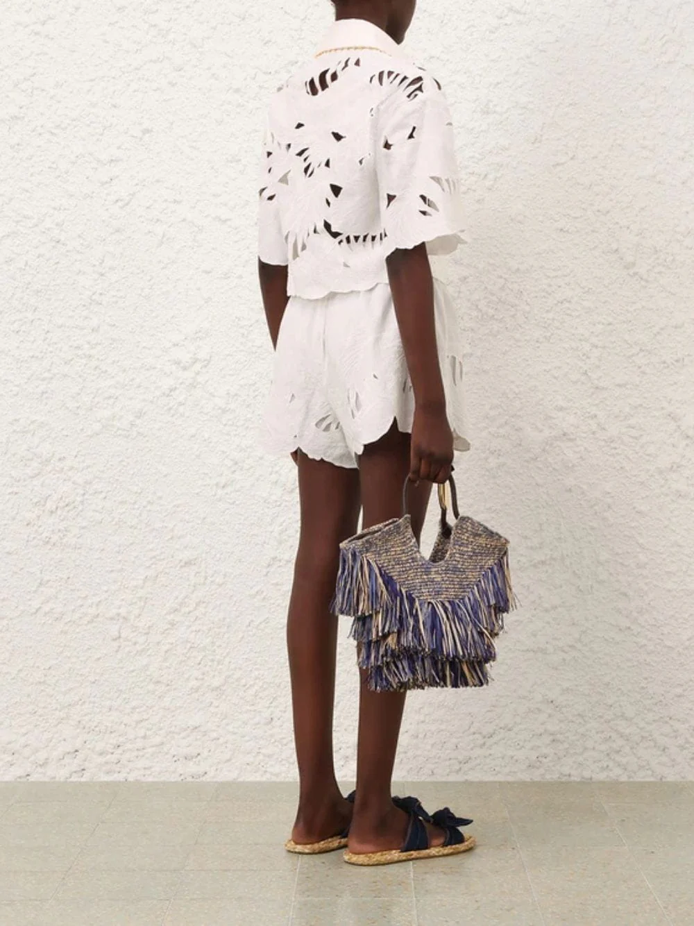 Ivory Mahon Embroidered Shorts - Image 4