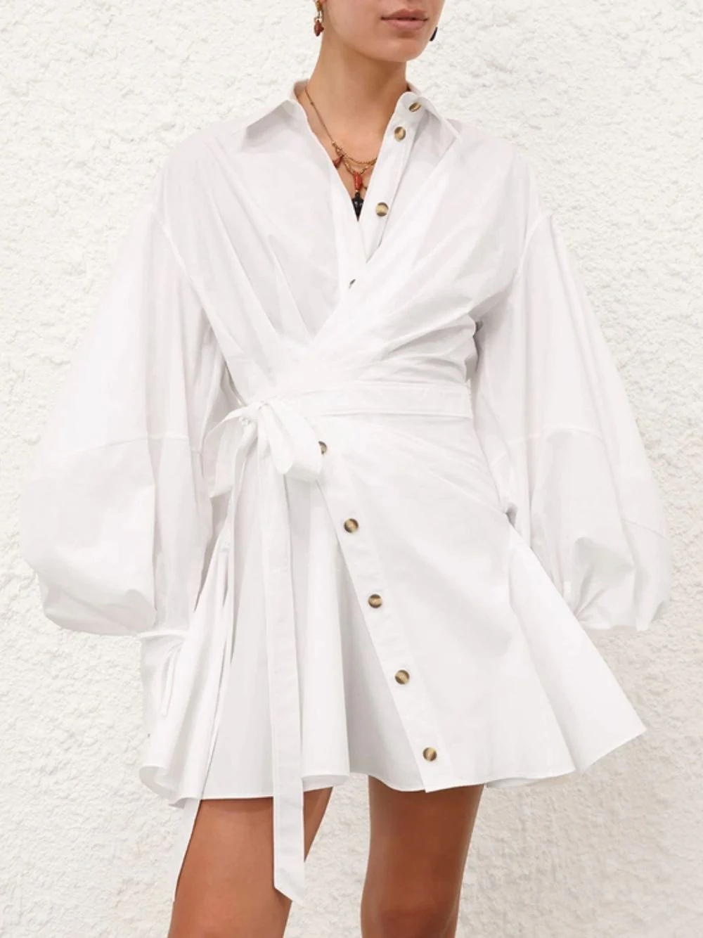 Ivory Rebellion Poplin Mini Dress - Image 2