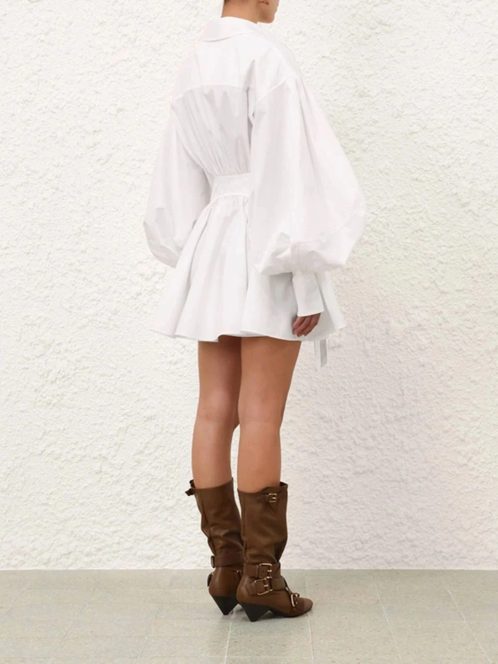 Ivory Rebellion Poplin Mini Dress - Image 4