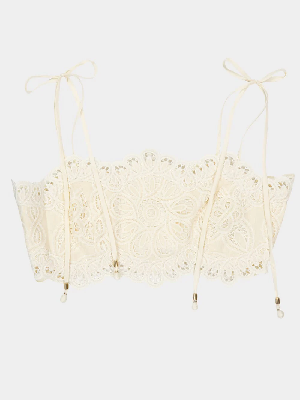 Ivory Rhiannon Embroidered Cropped Bodice - Image 3