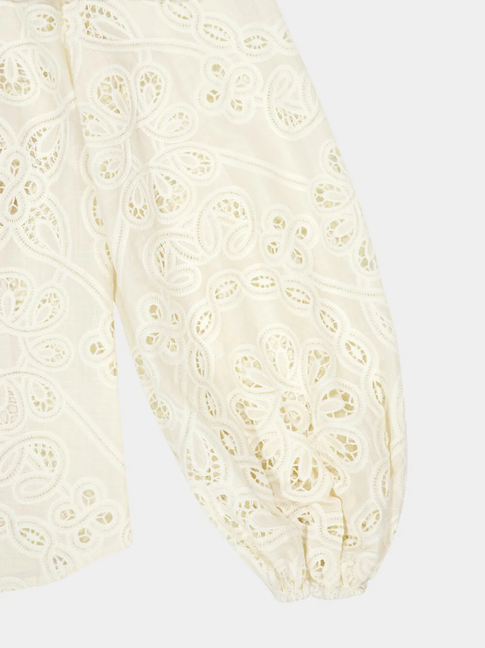 Ivory Rhiannon Embroidered High-Neck Blouse - Image 4