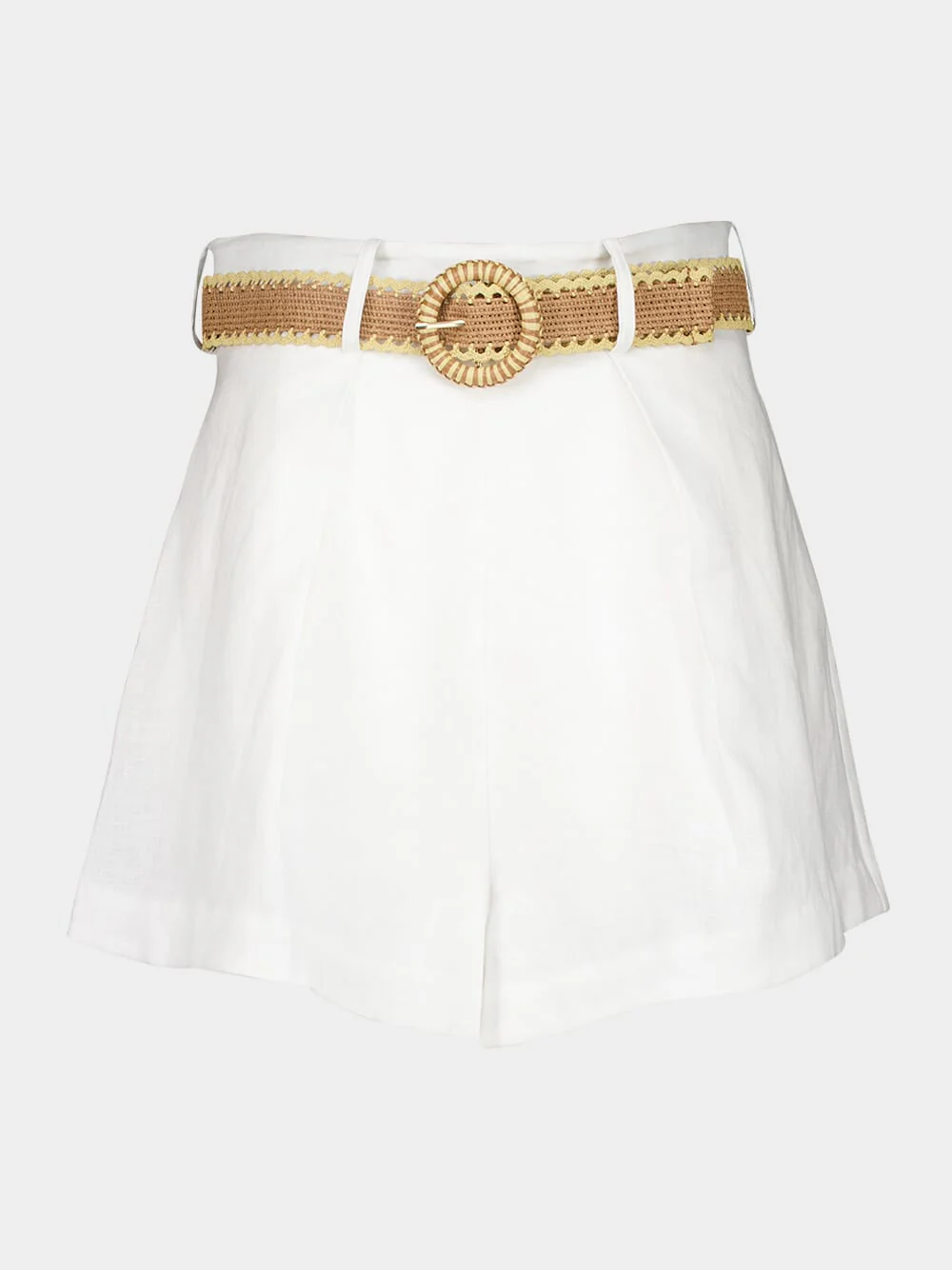 Ivory Rhiannon Tuck Linen Shorts