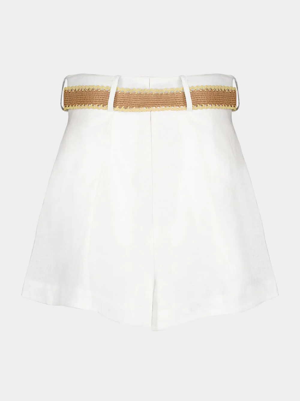 Ivory Rhiannon Tuck Linen Shorts - Image 2