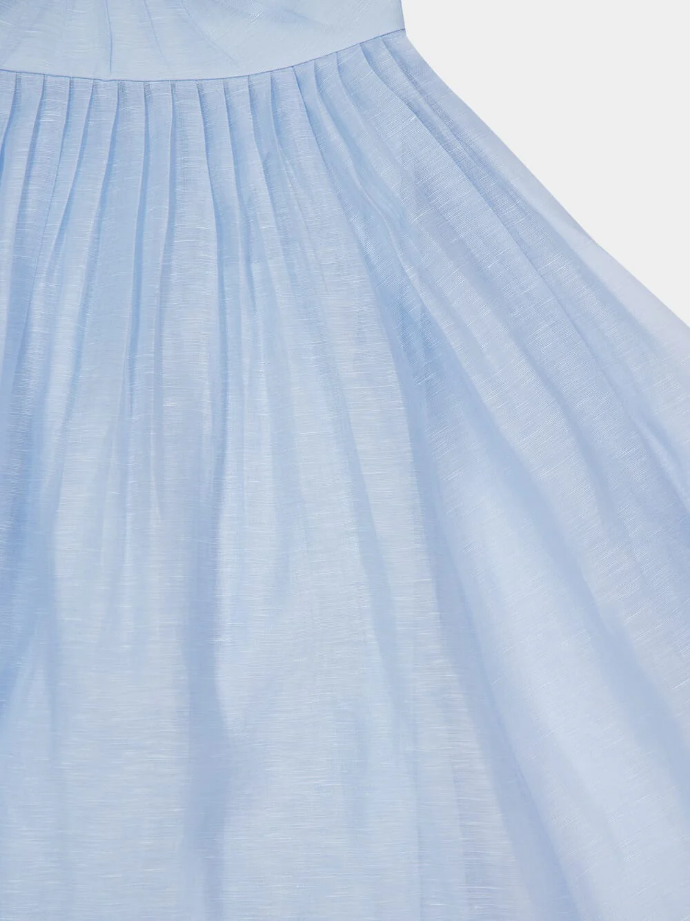 Mint Silk-Linen V-Neck Midi Dress - Image 6
