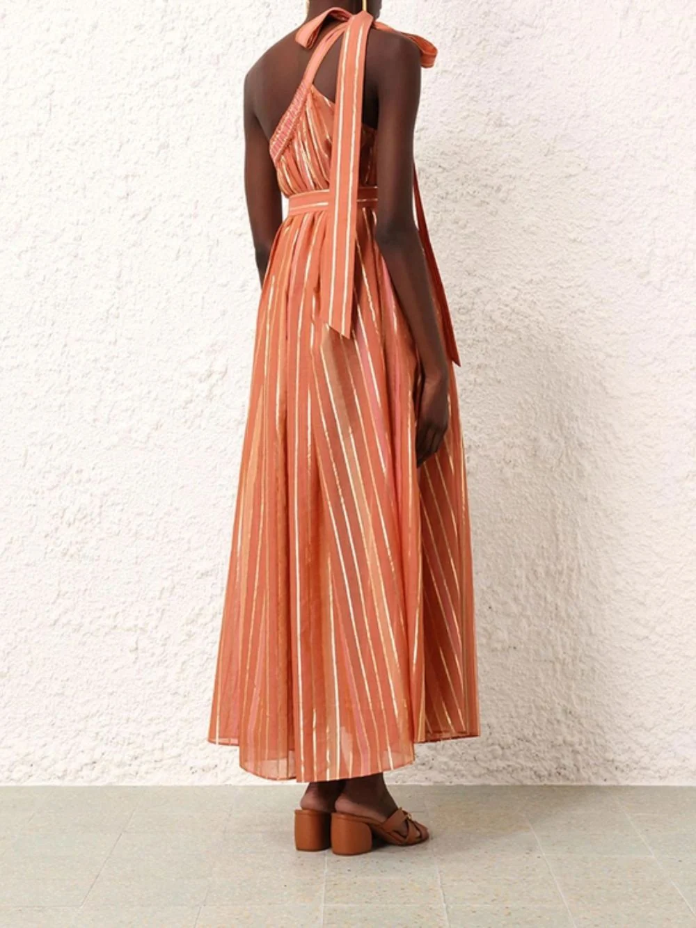 Junie Asymmetric Cotton Midi Dress - Image 4