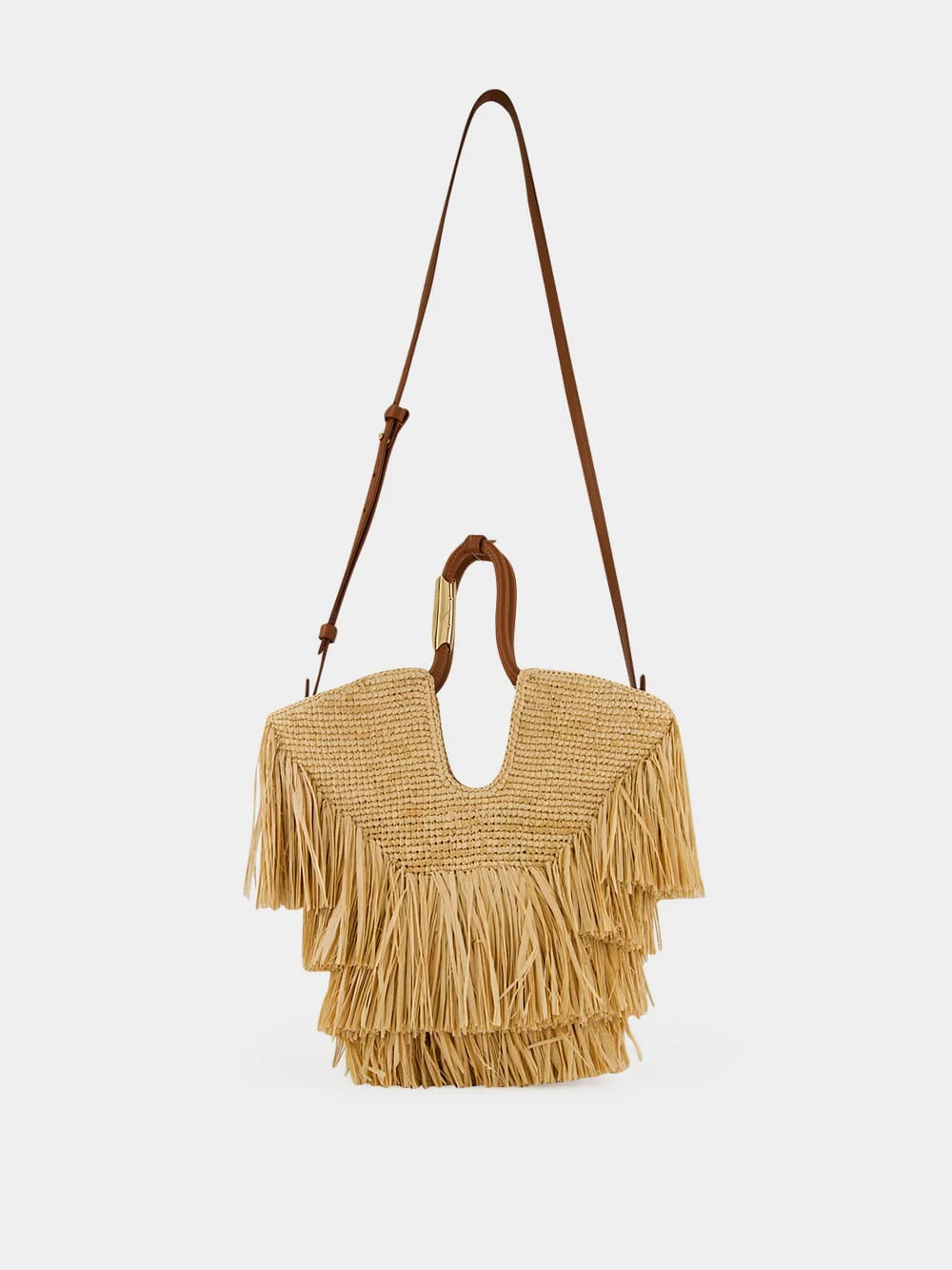 Natural Goldentime Small Fringe Tote - Image 3