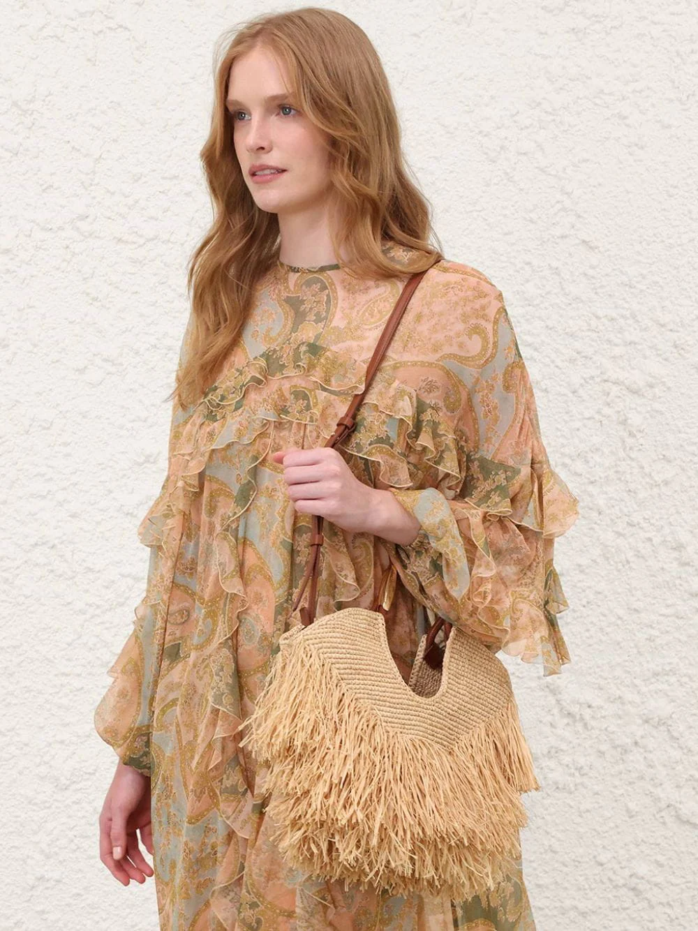 Natural Goldentime Small Fringe Tote - Image 4