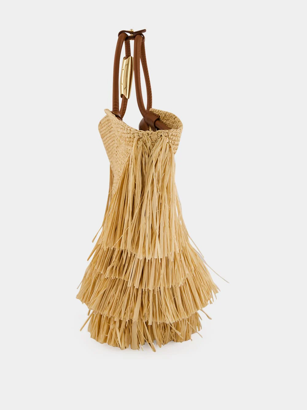 Natural Goldentime Small Fringe Tote - Image 6
