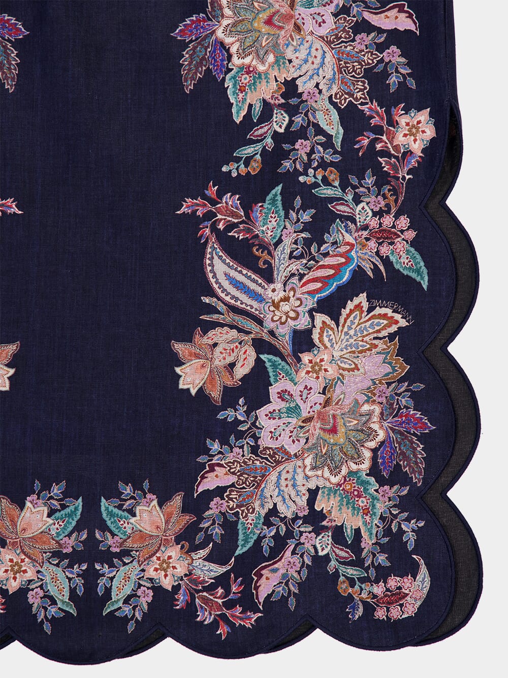 Navy Blue Midi Skirt with Rhiannon Scallop - Image 6