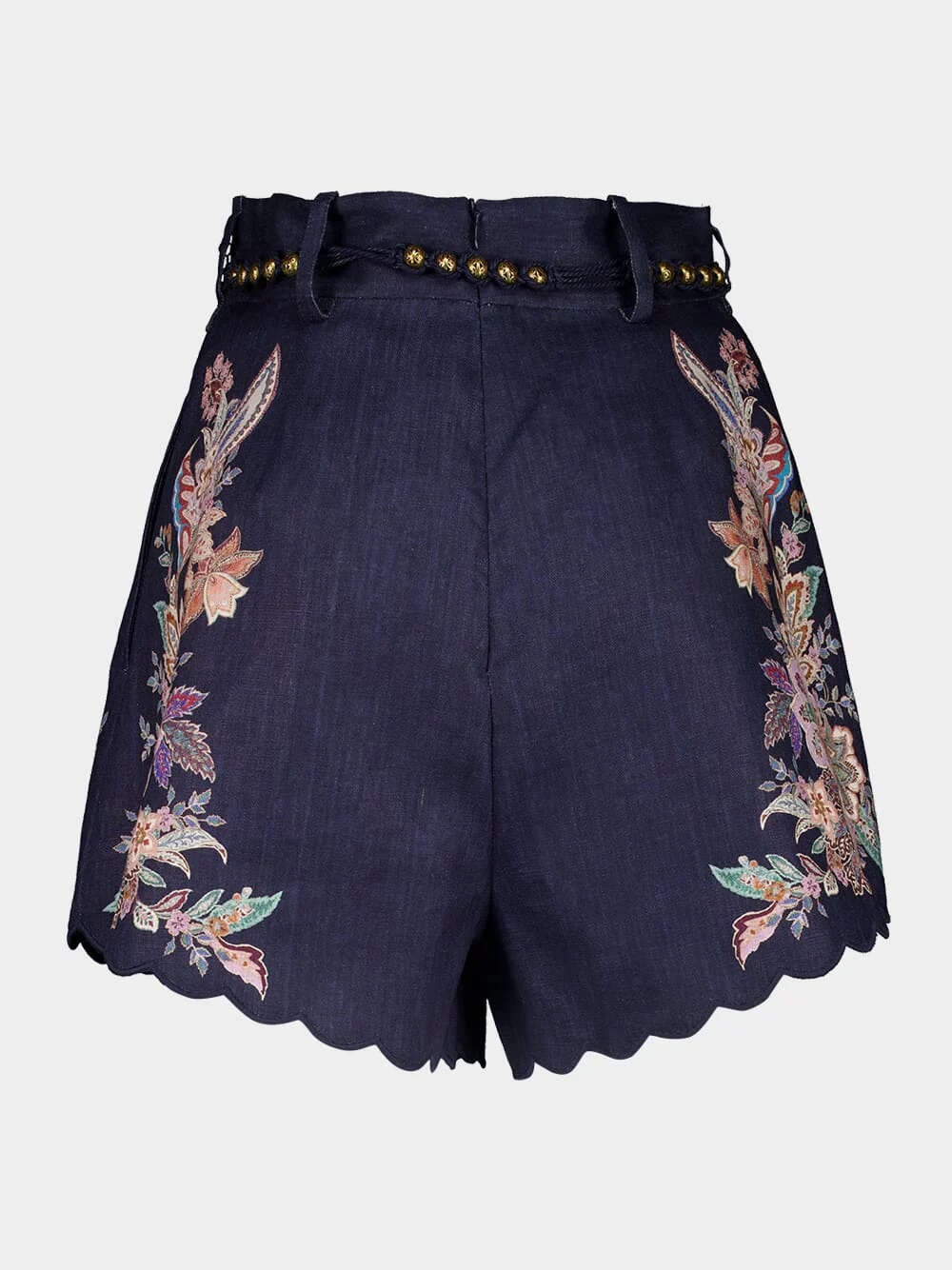 Navy Casual Fit Shorts with Rhiannon Tuck - Image 3