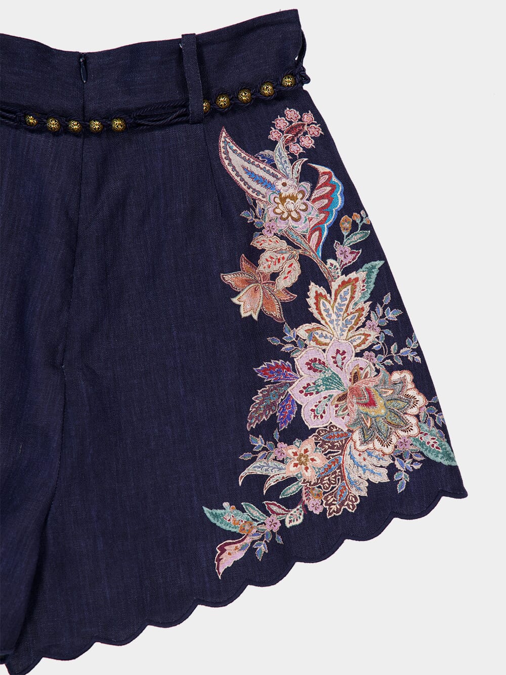 Navy Casual Fit Shorts with Rhiannon Tuck - Image 5